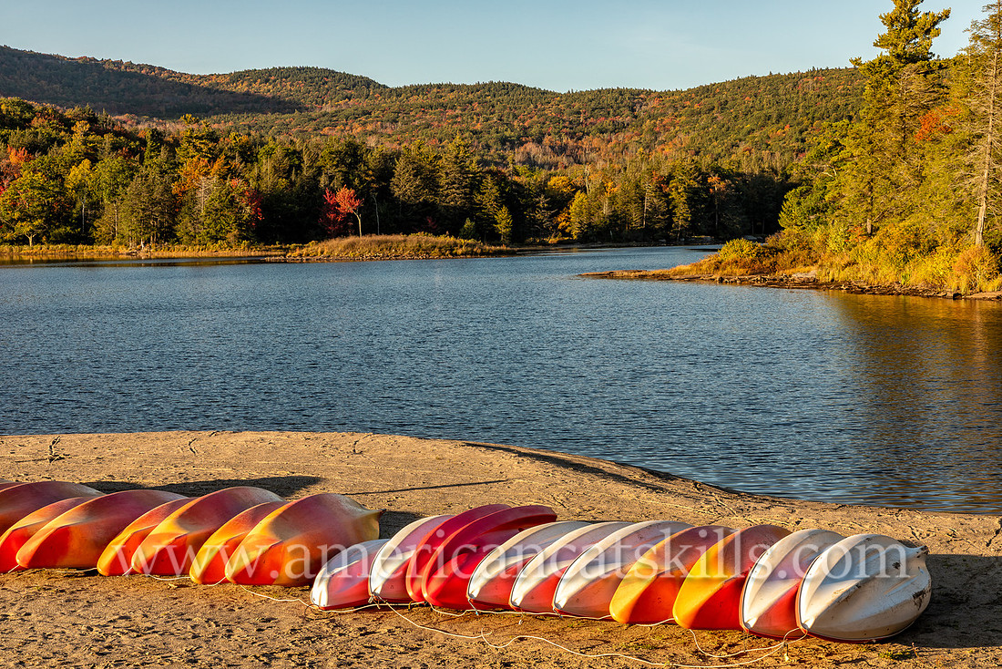 Photograph of Sylvan Lake, now known as North-South Lake, in the Catskills.