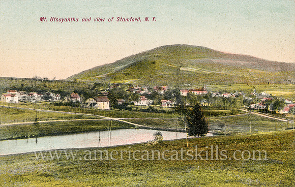 Mt. Utsayantha and view of Stamford, N. Y.