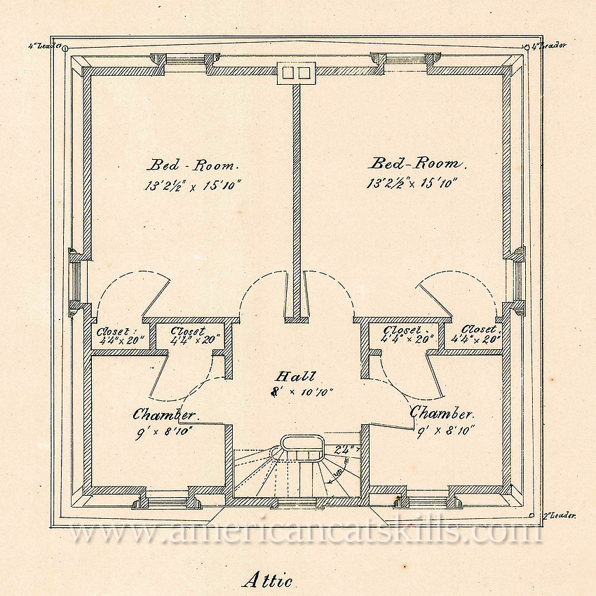 Architectural drawing of the Esopus Meadows Lighthouse.