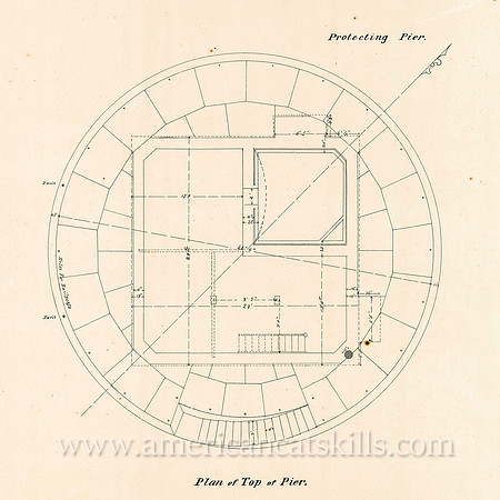 Architectural drawing of the Esopus Meadows Lighthouse.