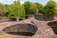 Photograph of Opus 40, an environmental bluestone sculpture located in Saugerties, New York.