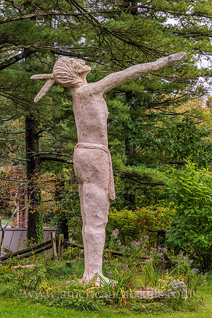 Photograph of the sculpture titled Moon Haw Haw at the Emile Brunel Studio and Sculpture Garden, also known as Brunel Park, at Boiceville, New York in the central Catskills.