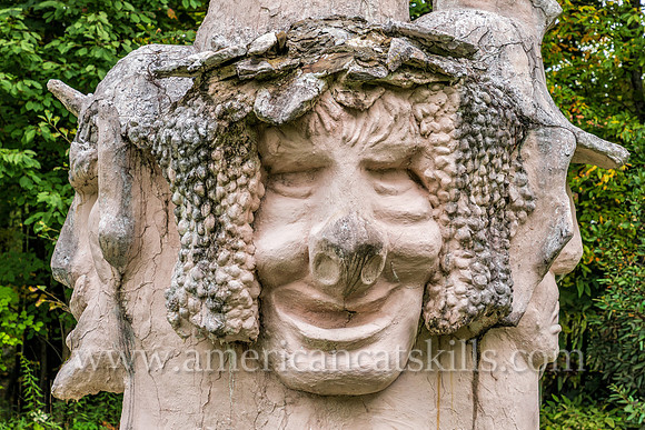 Photograph of the sculpture titled The Great White Spirit at the Emile Brunel Studio and Sculpture Garden, also known as Brunel Park, at Boiceville, New York in the central Catskills.