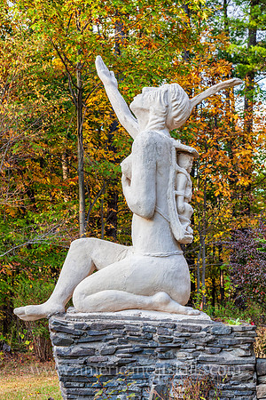 Photograph of the sculpture titled Natache at the Emile Brunel Studio and Sculpture Garden, also known as Brunel Park, at Boiceville, New York in the central Catskills.