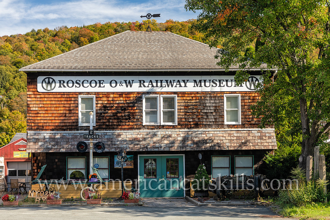 Photograph of the Roscoe O&W Railway Museum in Roscoe, New York.