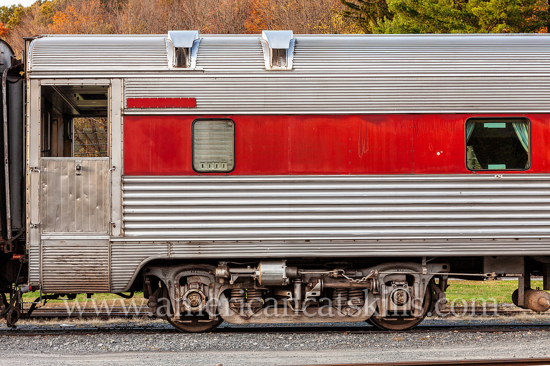 Photograph of the Rip Van Winkle Flyer at the Delaware and Ulster Railroad in Arkville, New York.