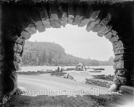 [Lake Mohonk Mountain House, N.Y., Sky Top from under porte cochere]