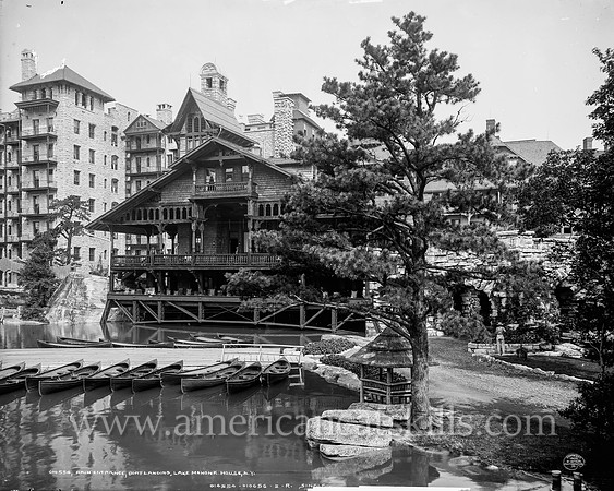 The Boat landing and main entrance, Lake Mohonk House (2)