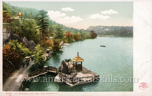 9759_The Driveway and Lake, Lake Mohonk, N.Y.