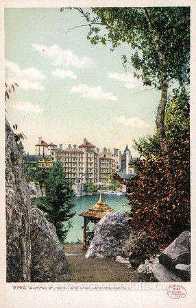 9760_Glimpse Of Hotel and Lake, Lake Mohonk, N.Y.