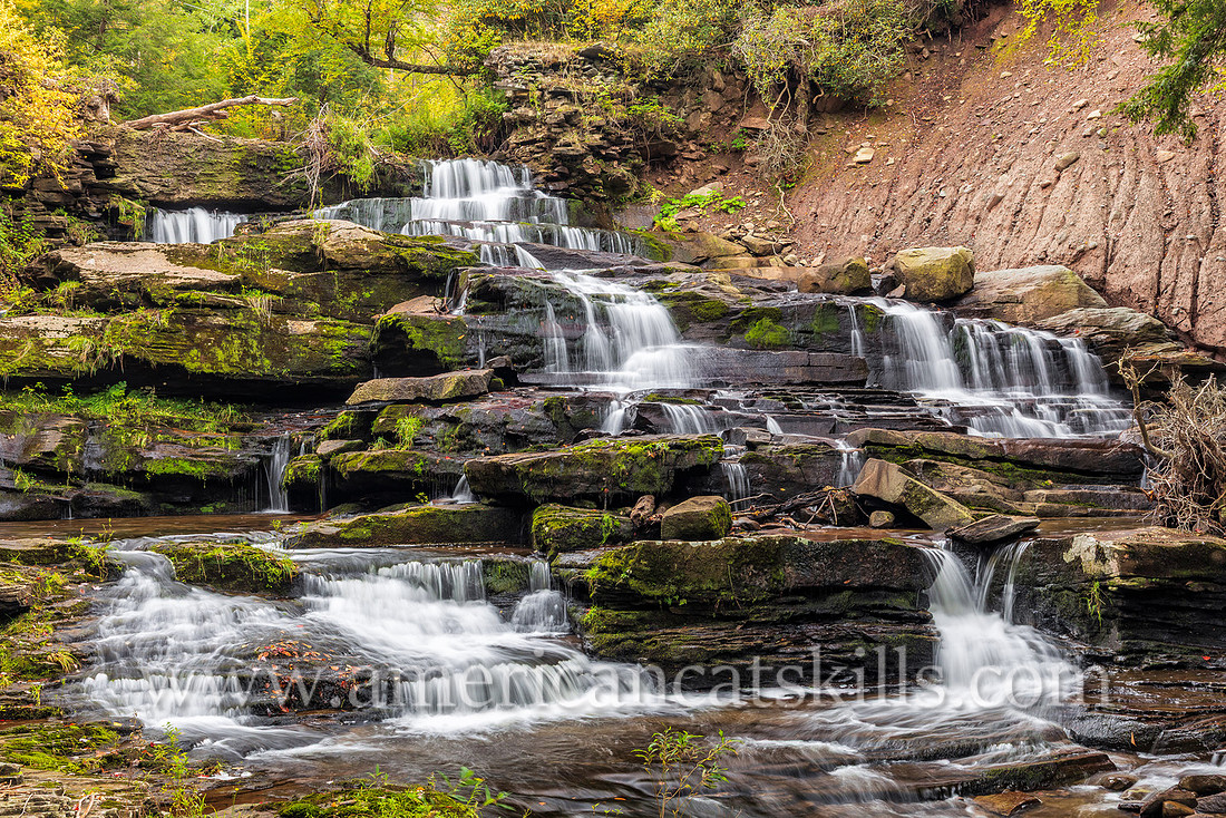 Photograph of Cattail Falls, a scenic waterfall located near the hamlet of Livingston Manor, New York.