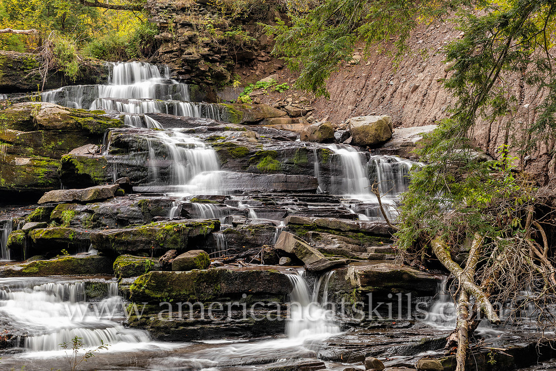 Photograph of Cattail Falls, a scenic waterfall located near the hamlet of Livingston Manor, New York.