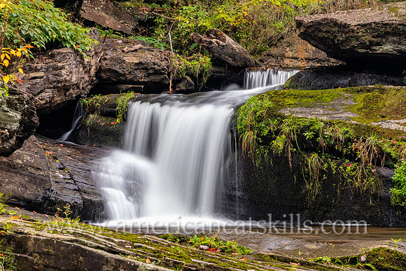 Photograph of Cattail Falls, a scenic waterfall located near the hamlet of Livingston Manor, New York.