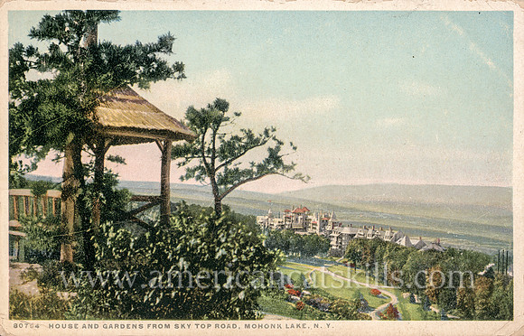 80794_House and Gardens From Sky Top Road, Mohonk Lake, N.Y.