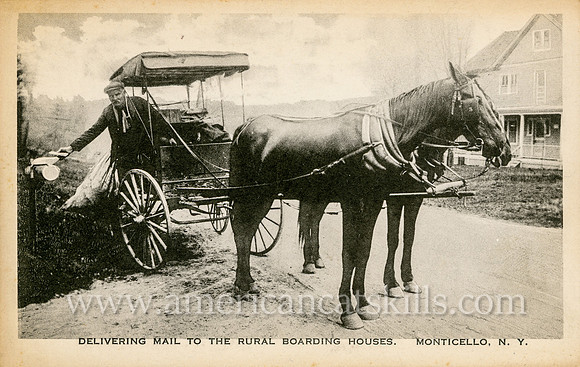 Delivering Mail to the Rural Boarding Houses, Monticello, N.Y.