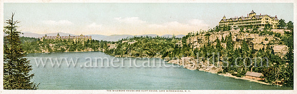 C114 - 114k_The Wildmere House and Cliff House, Lake Minnewaska, N.Y. (2-part panorama)