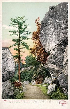 9761_Along a Path, Lake Mohonk, N.Y.