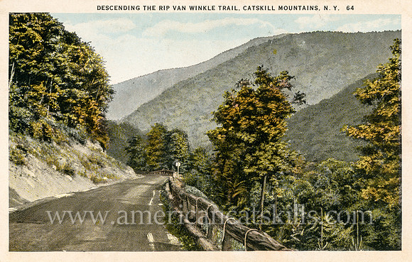 Descending the Rip Van Winkle Trail, Catskill Mountains, N.Y.