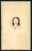 Portrait of a young woman by photographer N. A. Beers of Franklin, New York.
