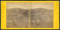 Stereoview titled "View of Walton from Pine Hill" by photographer J. J. Cornish of Walton, New York.