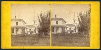 Stereoview titled "View of M. E. Church, Walton" by photographer J. J. Cornish of Walton, New York.