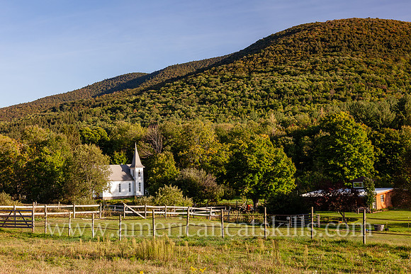 Photograph of the Spruceton Methodist Church, located in the Spruceton Valley in Spruceton, Greene County, New York.