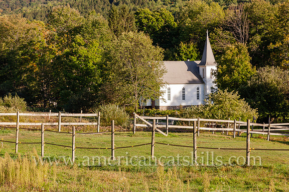 Photograph of the Spruceton Methodist Church, located in the Spruceton Valley in Spruceton, Greene County, New York.
