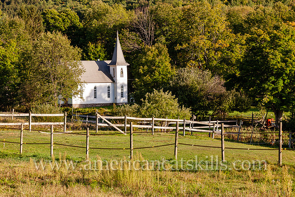 Photograph of the Spruceton Methodist Church, located in the Spruceton Valley in Spruceton, Greene County, New York.