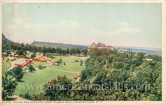 80803_House and Gardens From Talman Seat, Mohonk Lake, N.Y.