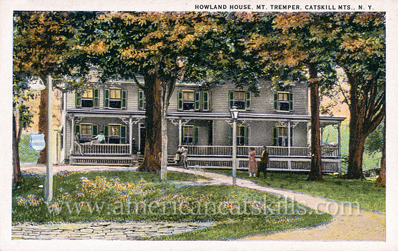 Vintage postcard depicting the historic Howland House in Mount Tremper, New York.