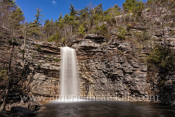 Photograph of Awosting Falls, located within Minnewaska State Park in the Shawangunk Mountains of New York.