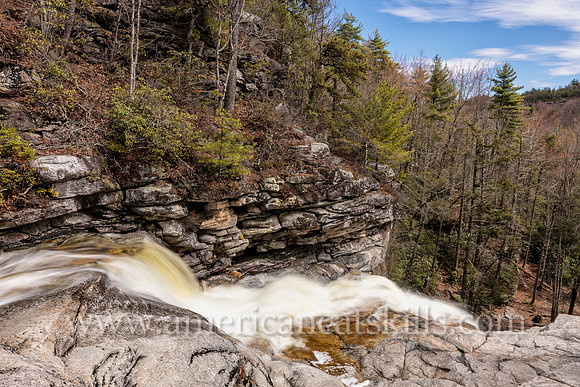 Photograph of Awosting Falls, located within Minnewaska State Park in the Shawangunk Mountains of New York.