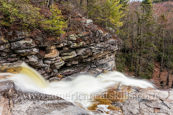 Photograph of Awosting Falls, located within Minnewaska State Park in the Shawangunk Mountains of New York.