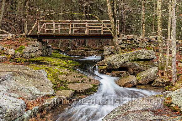 Photograph of Split Rock Falls, which is located on the Coxing Kill in the Mohonk Preserve near New Paltz, New York.