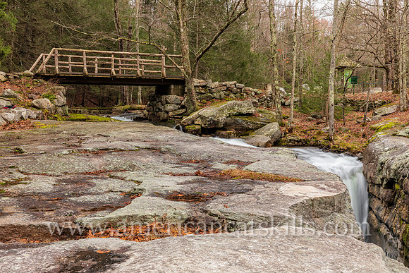 Photograph of Split Rock Falls, which is located on the Coxing Kill in the Mohonk Preserve near New Paltz, New York.