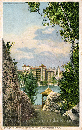 14952_Glimpse of Hotel and Lake, Lake Mohonk, N.Y.