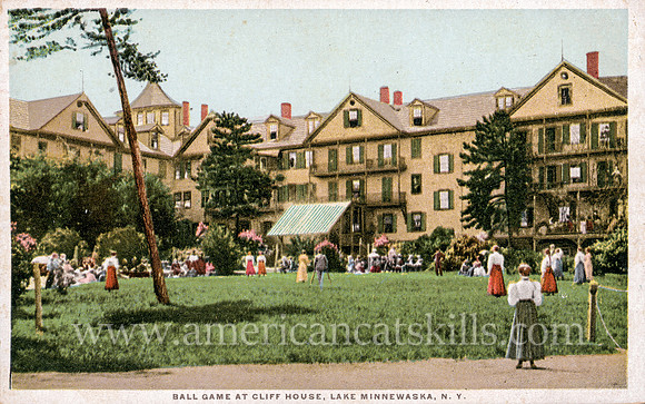 C114 - 114c_Ball Game at Cliff House, Lake Minnewaska, N.Y.