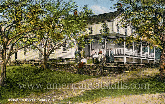 Vintage postcard titled "Hotchkin House, Aden, N. Y." published by photographer Otto Hillig of Liberty, New York.