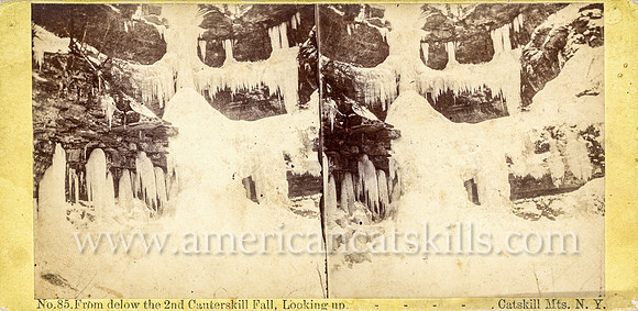 85_From below the 2nd Cauterskill Fall, Looking up, Catskill Mts., N.Y.