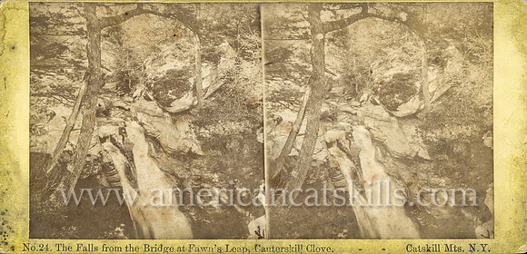 24_The Falls from the Bridge at Fawn's Leap, Cauterskill Clove, Catskill Mts., N.Y.