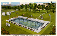 Vintage postcard titled "Empire Hotel, Swimming Pool, Ferndale, N. Y." published by Landis & Alsop of Newark, New Jersey.