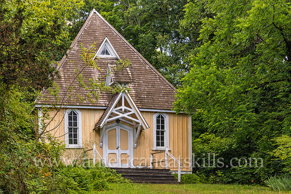 Photograph of the Clove Chapel on the Mohonk Preserve in Ulster County, New York.