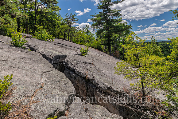 Photograph of the Table Rocks viewpoint located on the Mohonk Preserve in Ulster County, New York.