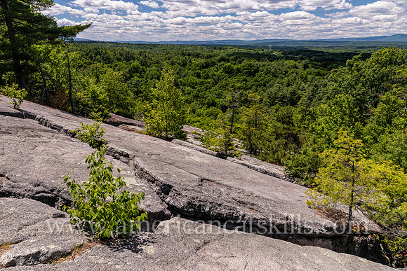 Photograph of the Table Rocks viewpoint located on the Mohonk Preserve in Ulster County, New York.