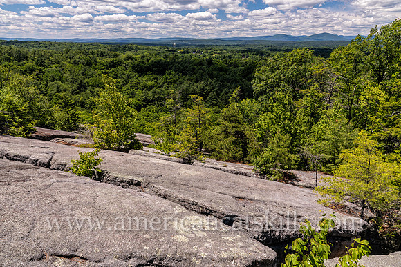 Photograph of the Table Rocks viewpoint located on the Mohonk Preserve in Ulster County, New York.