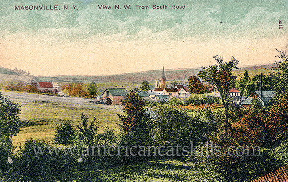 Photograph titled "Masonville, N.Y., View N. W. From South Road" by B. E. Pudney.