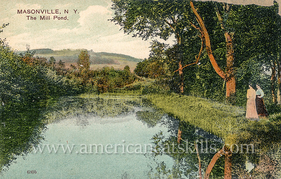 Photograph by B. E. Pudney titled "The Mill Pond, Masonville, N.Y."