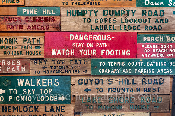 Trail Signs at the Mohonk Mountain House