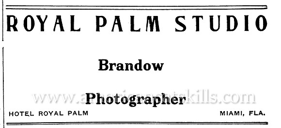 Royal Palm Studio, J. V. Brandow