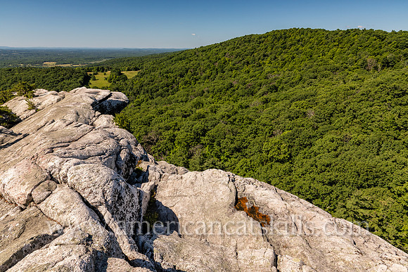 Photograph of Bonticou Crag, located in the Shawangunk Mountains on the Mohonk Preserve near New Paltz, New York.
